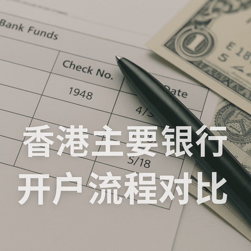 香港主要银行开户流程对比