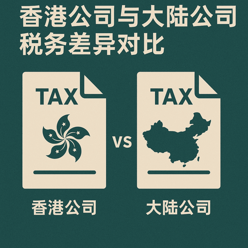 香港公司与大陆公司税务差异对比