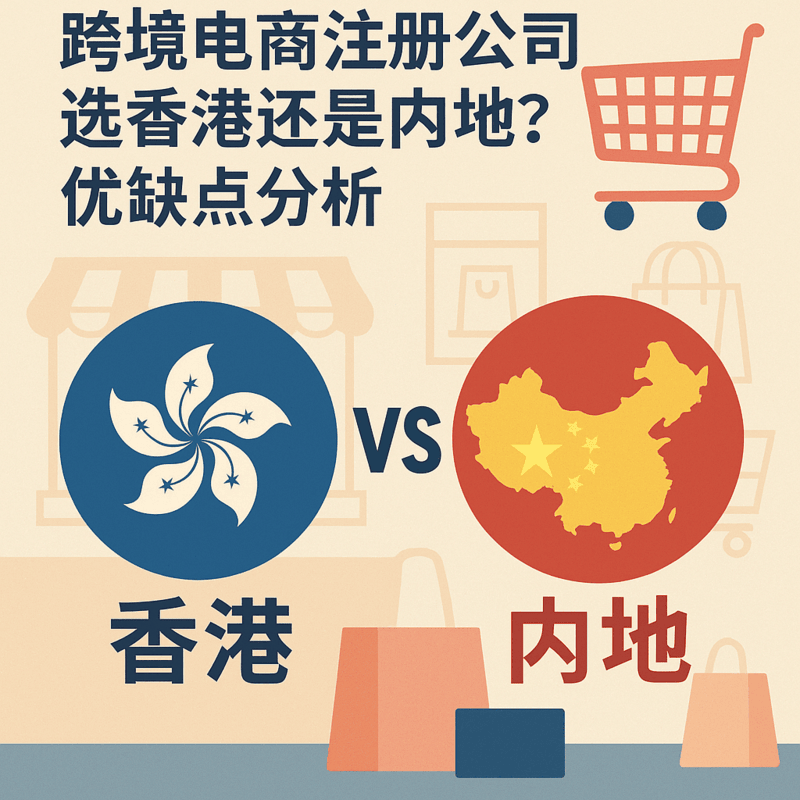 跨境电商注册公司选香港还是内地？优缺点分析