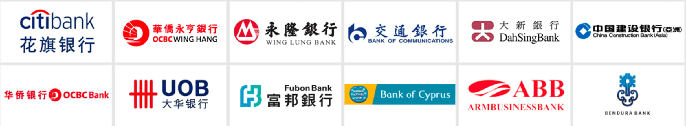 香港银行开户合作列表