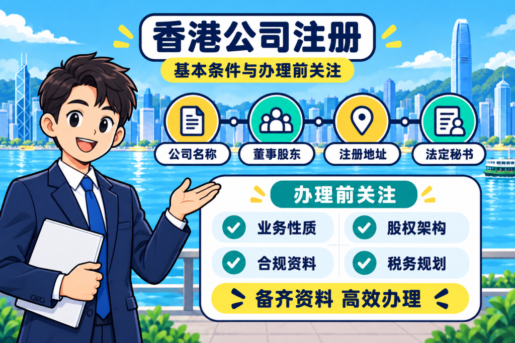 香港公司注册有哪些基本条件?办理前需要关注哪些事项 📋