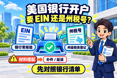 美国银行开户要的是 EIN 还是州税号？准备错会怎样 