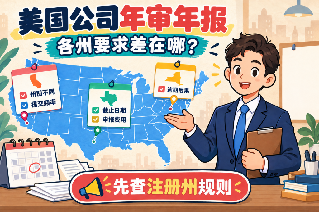 美国公司年审和年报,各州要求差在哪