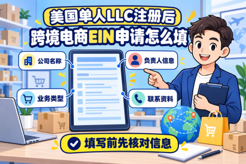 美国单人LLC注册后，跨境电商EIN申请怎么填