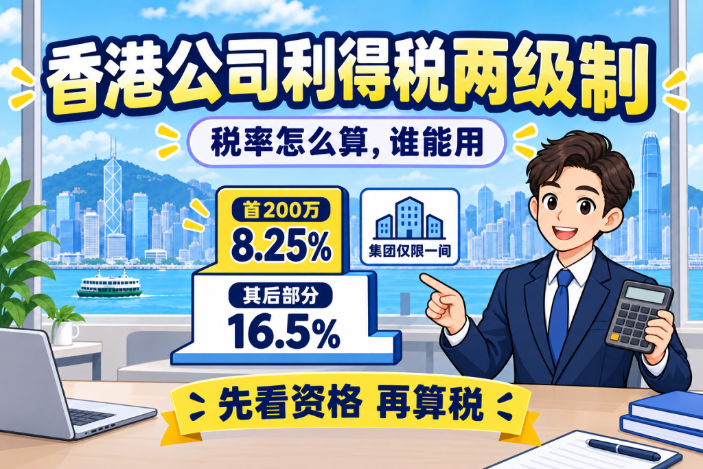 香港公司利得税两级制:税率怎么算,谁能用