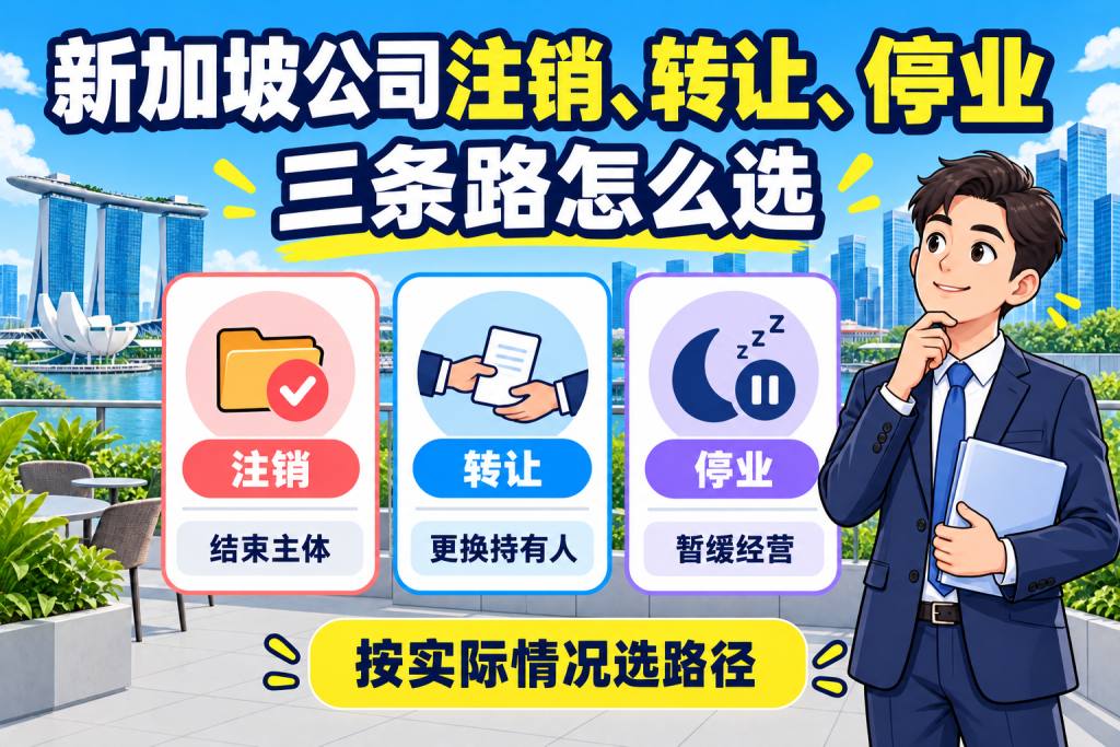 新加坡公司注销、转让、停业,三条路怎么选