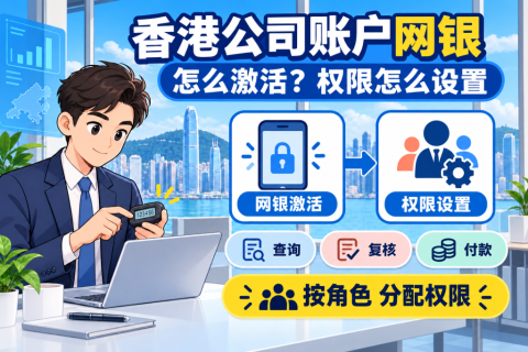 香港公司账户网银怎么激活？日常权限怎么设置