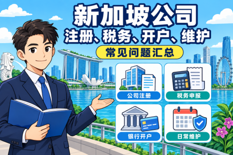 新加坡公司注册、税务、开户、维护，常见问题汇总