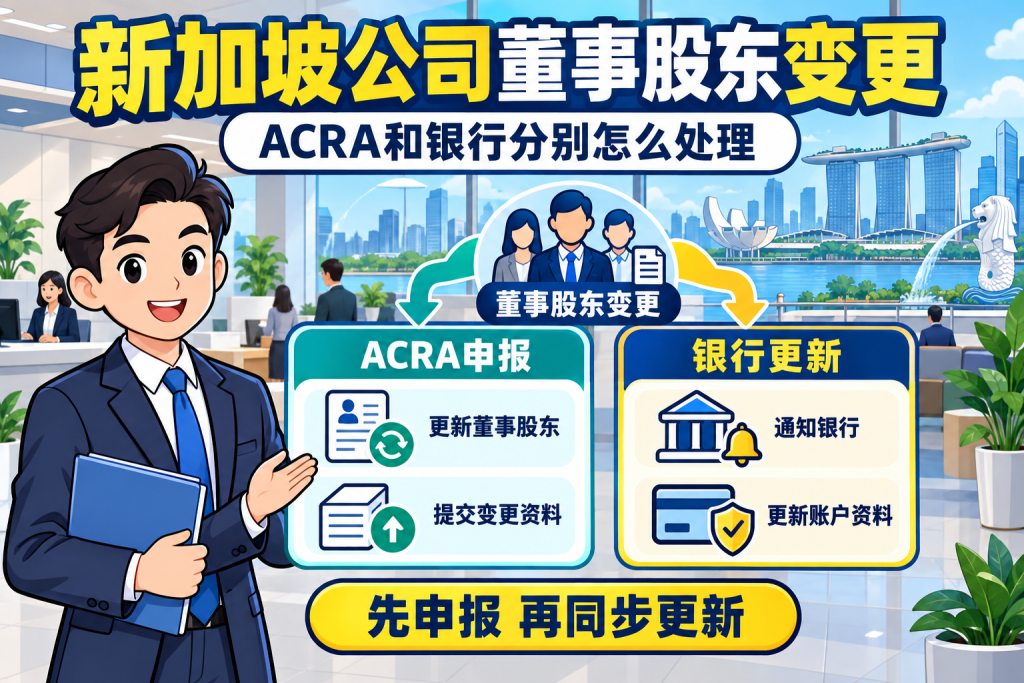 新加坡公司董事股东变更,ACRA和银行分别怎么处理