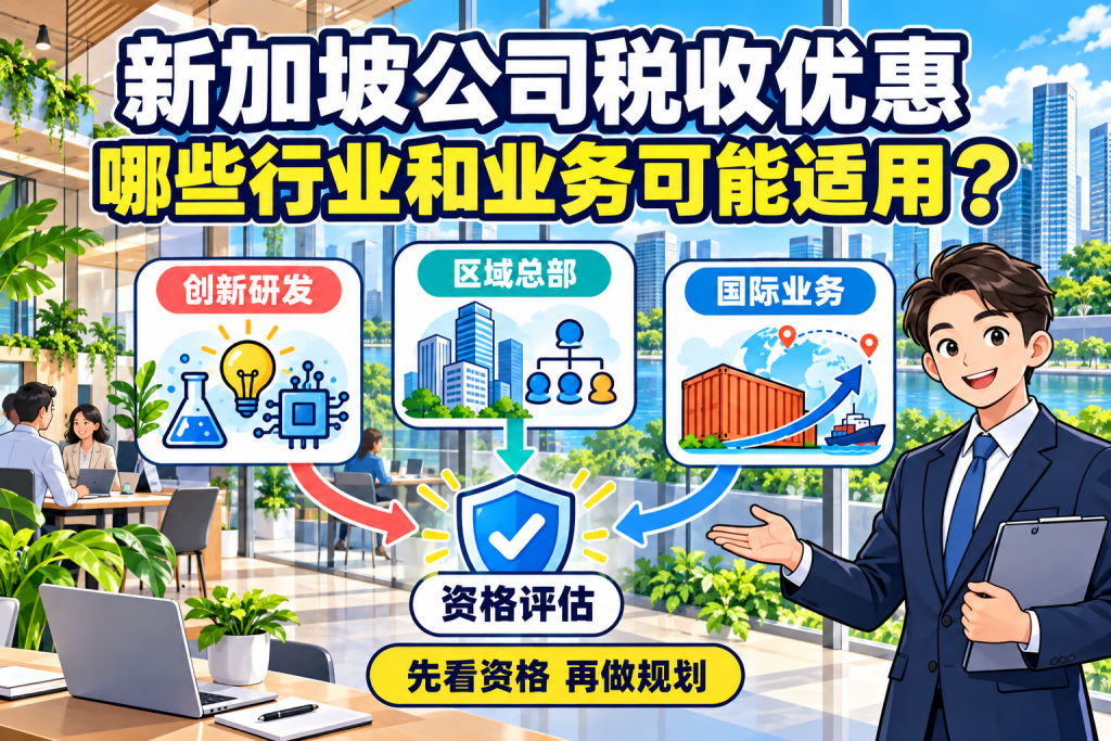 新加坡公司税收优惠,哪些行业和业务可以享受?