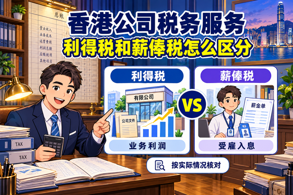 香港公司税务服务,利得税和薪俸税怎么区分