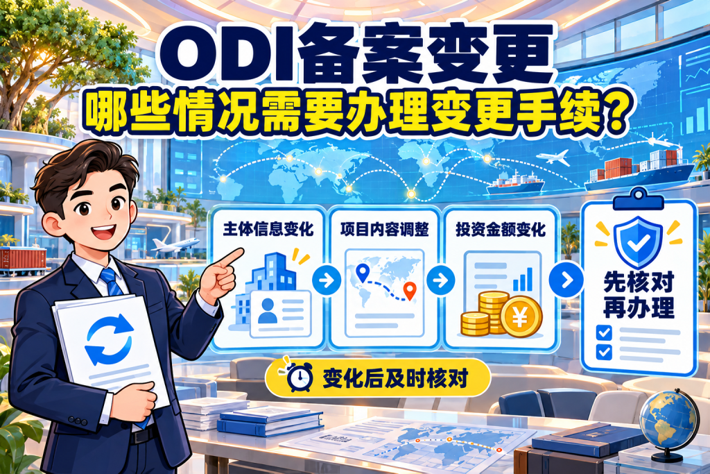 ODI备案变更,哪些情况需要办理变更手续