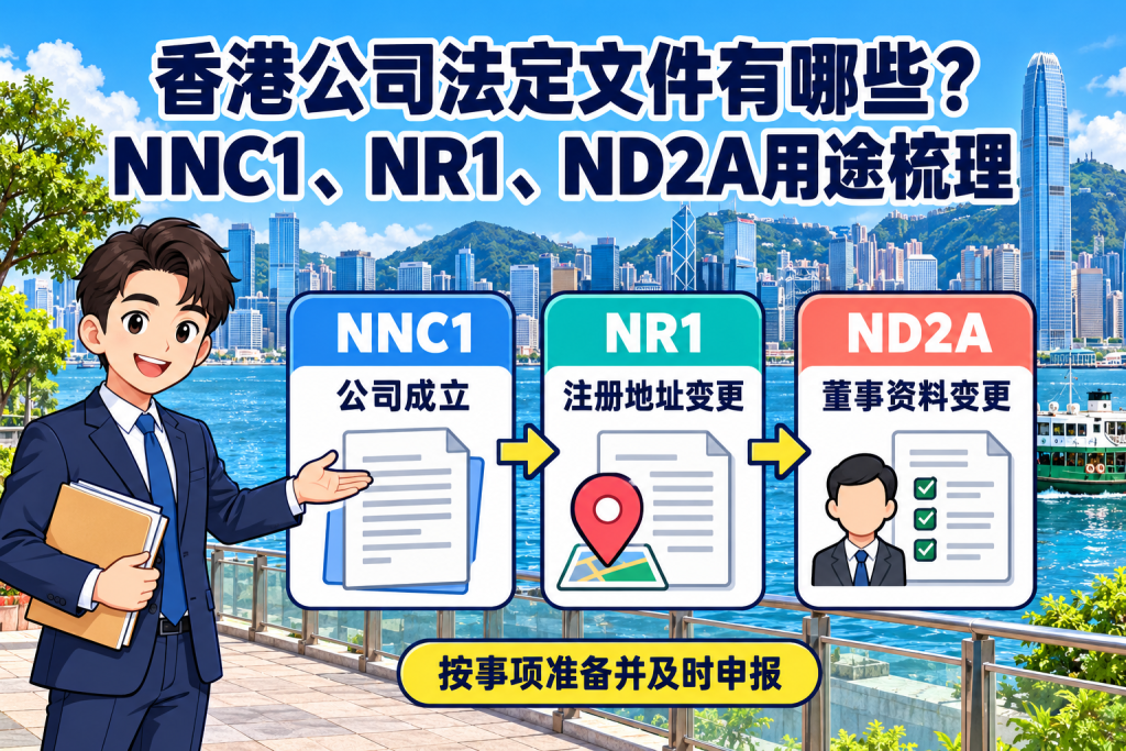 香港公司法定文件有哪些?NNC1、NR1、ND2A等用途梳理