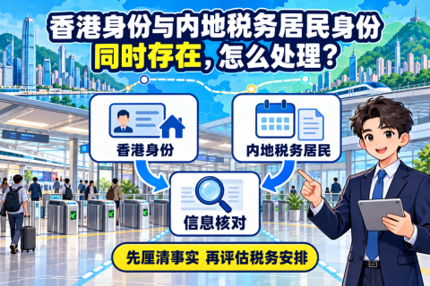 香港身份与内地税务居民身份同时存在，怎么处理？