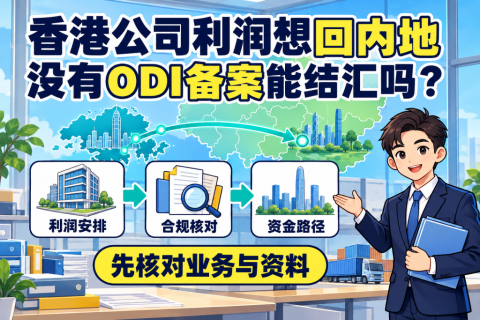 香港公司利润想回内地，没有ODI备案能结汇吗？