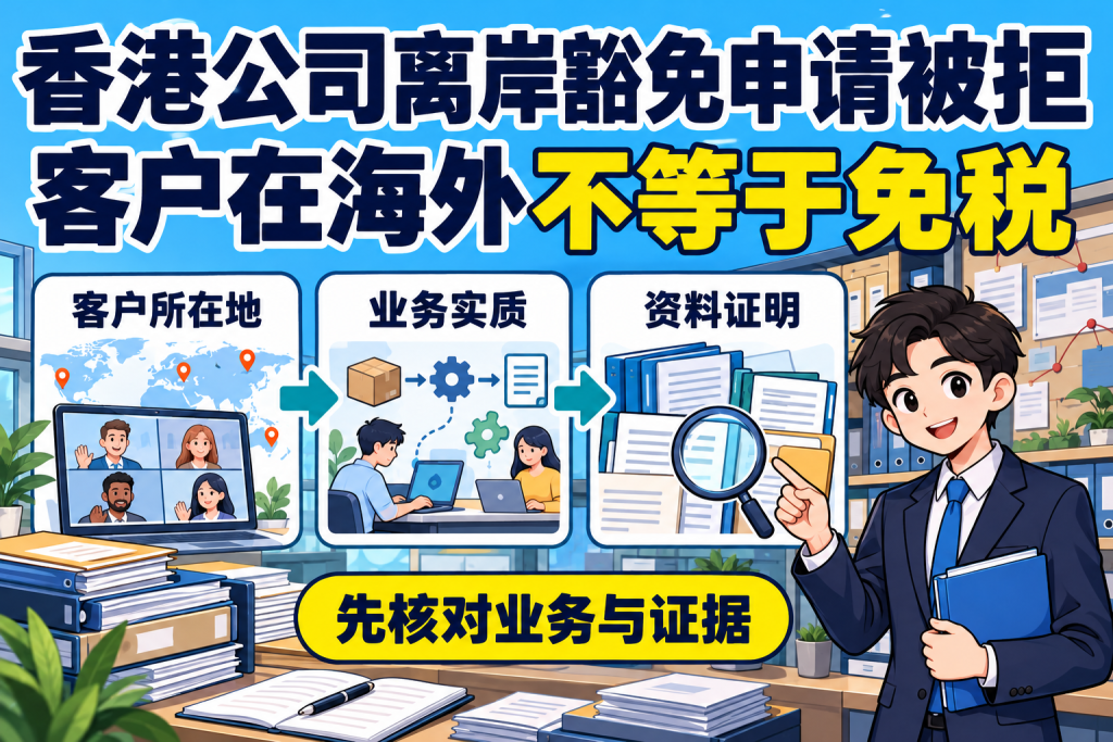 香港公司离岸豁免被拒,客户在海外为什么还不够?